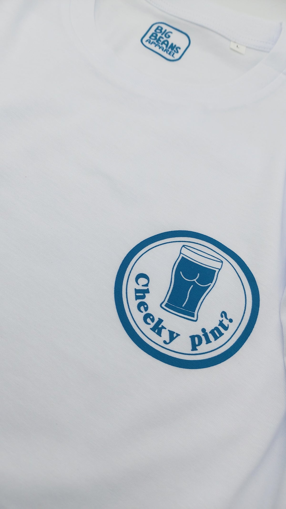 White Cheeky Pint T-Shirt