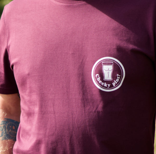 Imperfect - Cheeky Pint Burgundy print