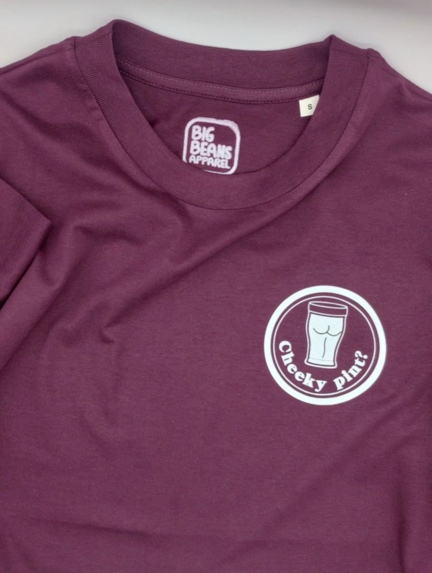 Imperfect - Cheeky Pint Burgundy print