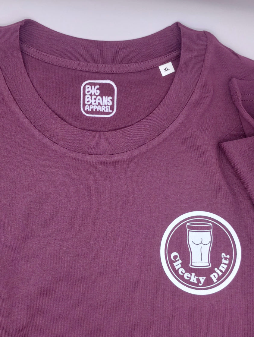 Imperfect - Cheeky Pint Burgundy print
