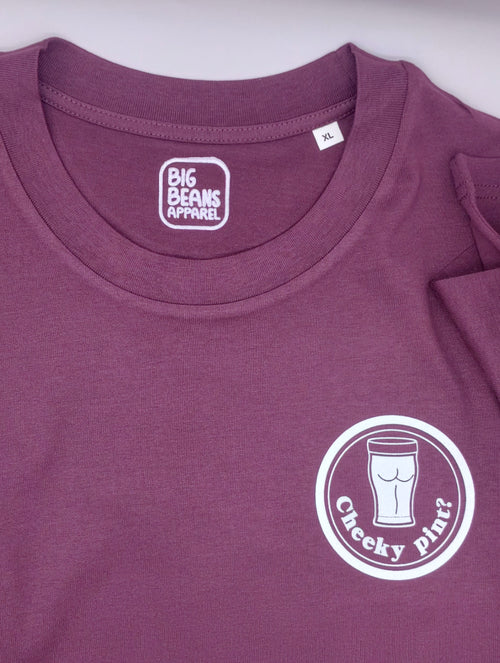 Imperfect - Cheeky Pint Burgundy print